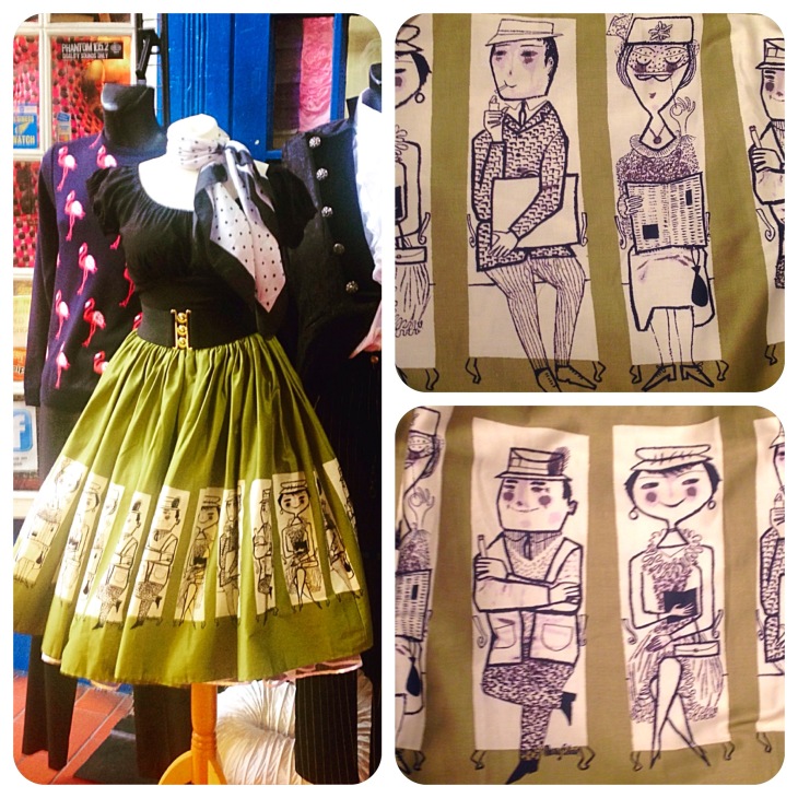"Jenny Skirt" with Commuters Print from Mary Blair.