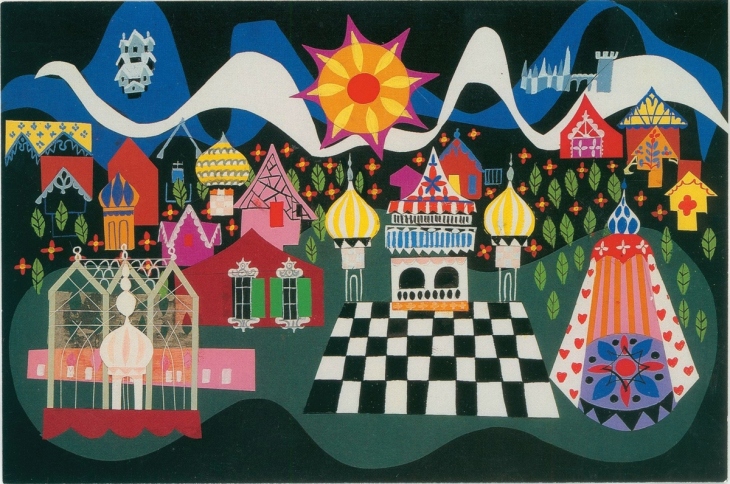Mary Blair's It's A Small World concept art for Disney
