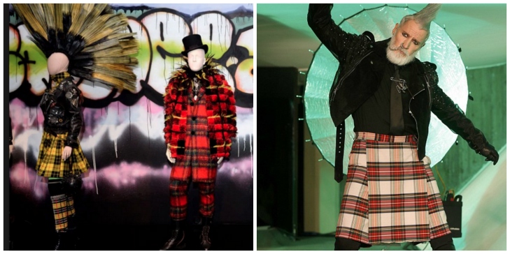 French designer Jean Paul Gaultier pays tribute to London punk.