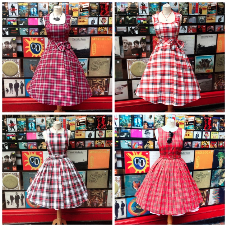 Gorgeous Dolly&Dotty dresses give a 50's flair to tartan.